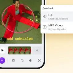 Jak zapisać GIF na telefonie? Wybierz opcję "GIF" w menu pobierania, aby uzyskać krótki klip bez dźwięku.