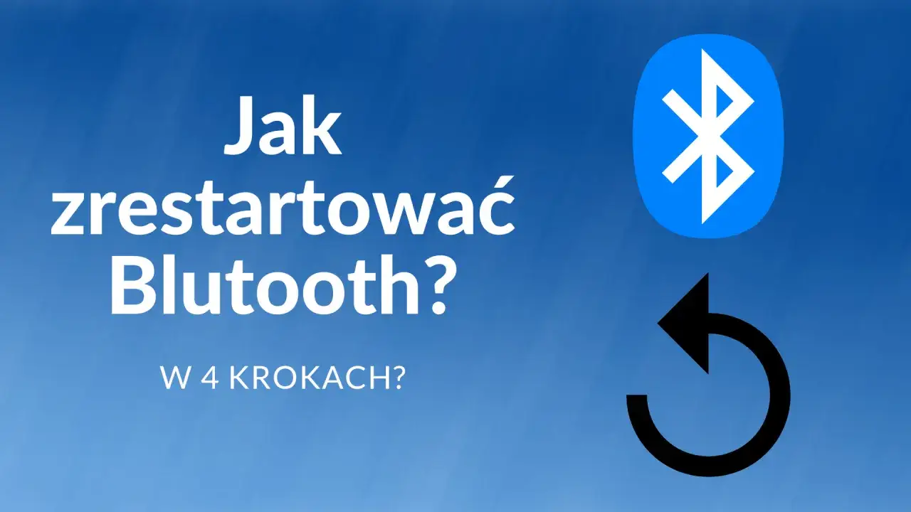 Jak zresetować Bluetooth w telefonie? Ikona Bluetooth i symbol odświeżania. Poradnik w 4 krokach.