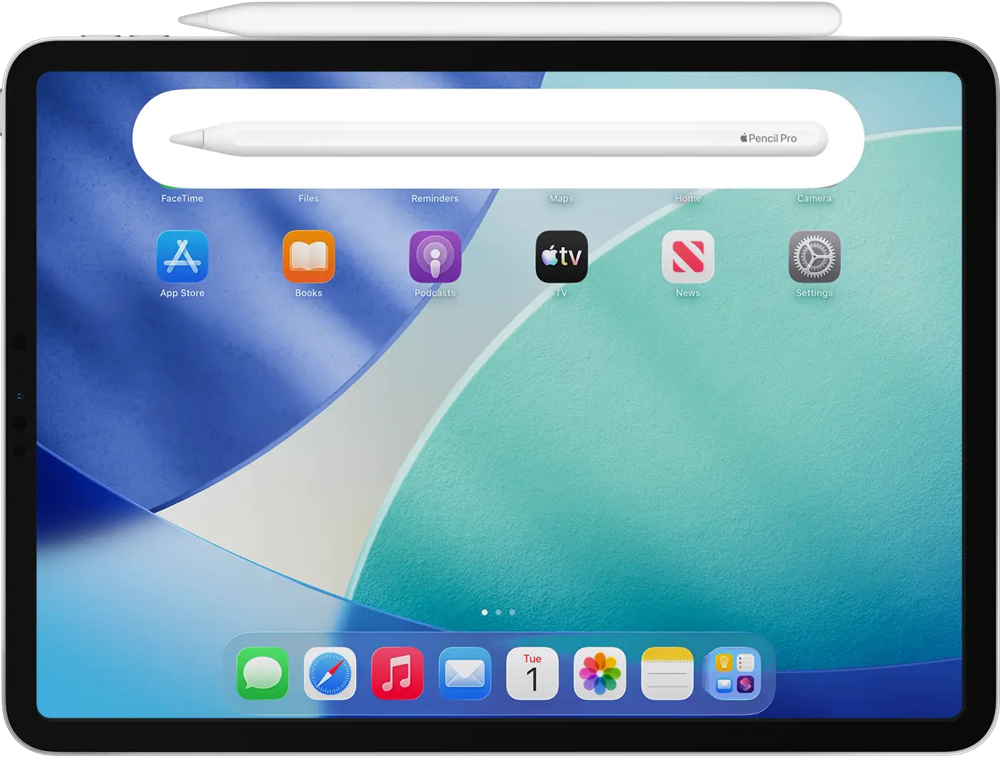iPad z rysikiem Apple Pencil Pro na ekranie. Dowiedz się, jak podłączyć rysik do iPada, by tworzyć i notować.